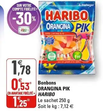 G20 Bonbons orangina pik haribo offre