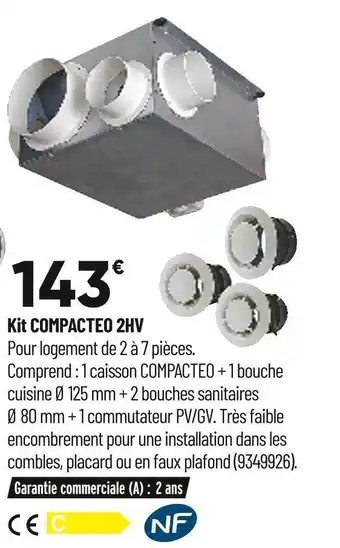 Bricorama Kit compacteo 2hv offre