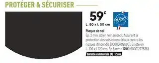 Bricorama Plaque de sol offre