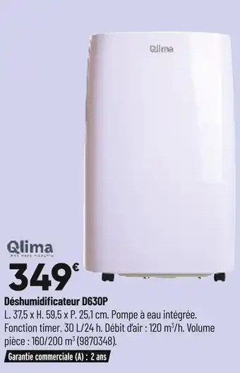 Bricorama Qlima déshumidificateur d630p offre