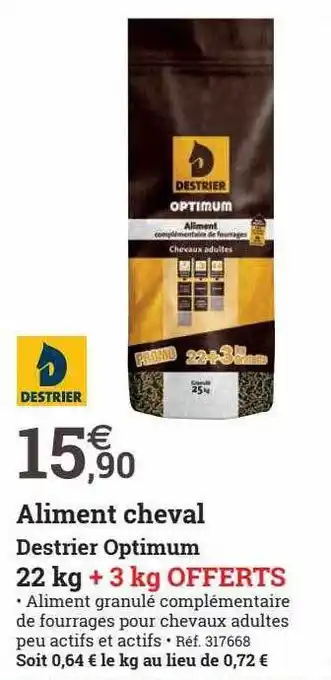 Aliment cheval destrier optimum destrier
