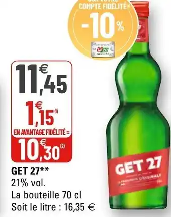 G20 GET 27 offre