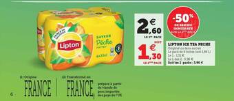 U Express Lipton ice tea pêche offre