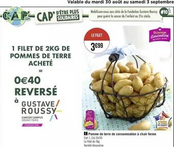 Géant Casino Pomme de terre de consommation à chair ferme offre
