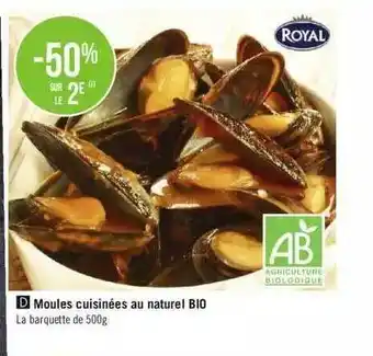 Géant Casino Moules cuisinées au naturel bio offre