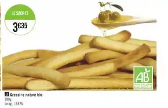 Géant Casino Gressins nature bio offre