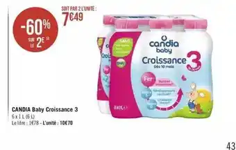 Géant Casino Candia baby croissance 3 offre