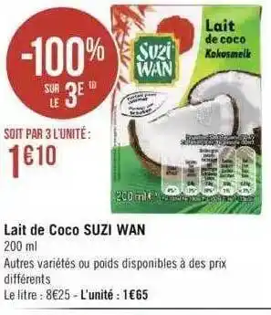Géant Casino Lait de coco suzi wan offre