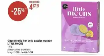 Glace mochis fruit de la passion mangue little moons