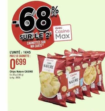 Géant Casino Chips nature casino offre