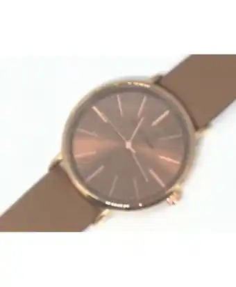 Eric Duny Montre homme doré s-cuir marron offre