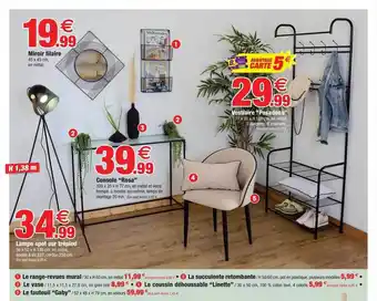Bazarland Le range-revues mural, la succulente retombante, le vase, le fauiteuil offre