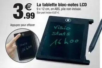 Bazarland La tablette bloc notes lcd offre
