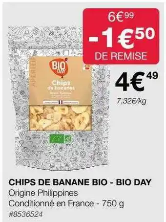 Costco Chips de banane bio - bio day offre