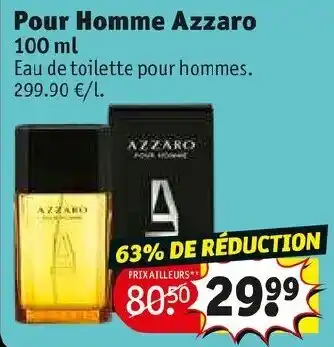 Kruidvat AZZARO pour homme offre