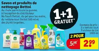 Kruidvat DETTOL savon et produits de nettoyage offre