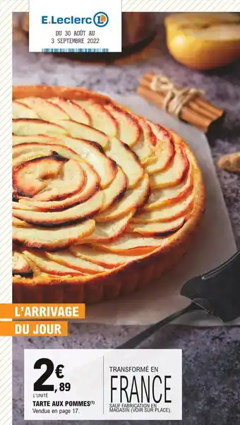 E.Leclerc Tarte aux pommes offre