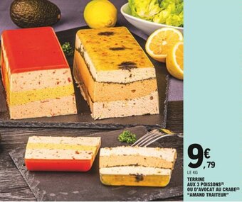 E.Leclerc Terrine aux 3 poissons ou d'avocat au crabe "amand traiteur" offre