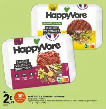 E.Leclerc "HAPPYVORE" haché végétal & gourmand offre