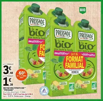 "PRESSADE" nectar multifruits bio