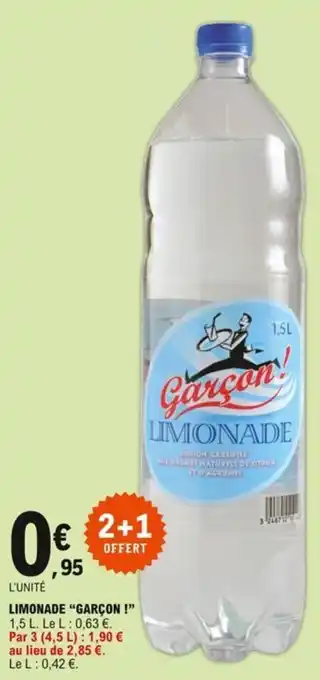 E.Leclerc "GARÇON !" limonade offre