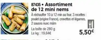 Thiriet Assortiment De 12 Mini Nems offre