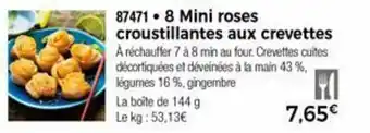8 Mini Roses Croustillantes Aux Crevettes
