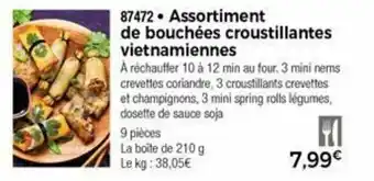 Thiriet Assortiment De Bouchées Croustillantes Vietnamiennes offre