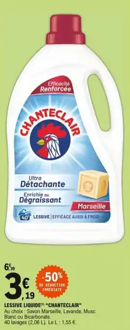 E.Leclerc "CHANTECLAIR" lessive liquide offre