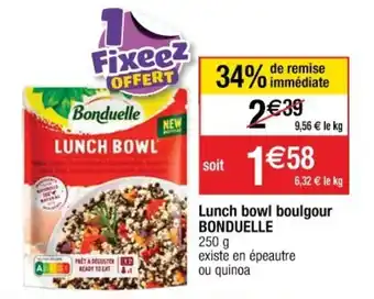 Cora x Carrefour BONDUELLE lunch bowl boulgour offre