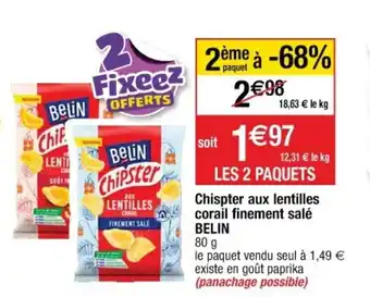 Cora x Carrefour BELIN chispter aux lentilles corail finement salé offre