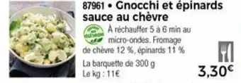 Thiriet Gnocchi Et épinards Sauce Au Chèvre offre