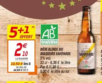 Netto Bière Blonde Bio Brasseurs Savoyards offre