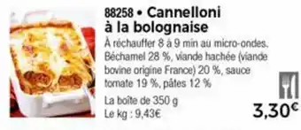 Thiriet Cannelloni à La Bolognaise offre