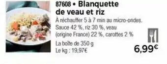 Blanquette De Veau Et Riz