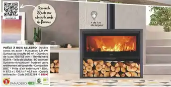 Bricomarché Poêle à bois allegro panadero offre
