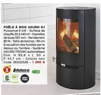 Bricomarché Poêle à bois aduro 9.1 aduro offre