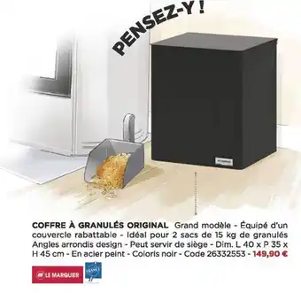 Bricomarché Coffre à granulés original offre