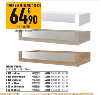 Batkor Tiroir Verre offre