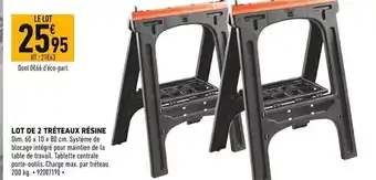 Batkor Lot de 2 Tréteaux Résine offre