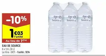Eau de source