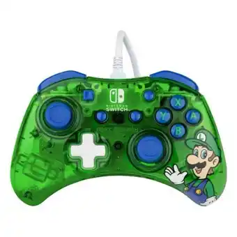 Manette filaire mario pour switch - rock candy luigi lime