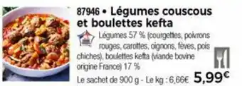 Thiriet Légumes Couscous Et Boulettes Kefta offre