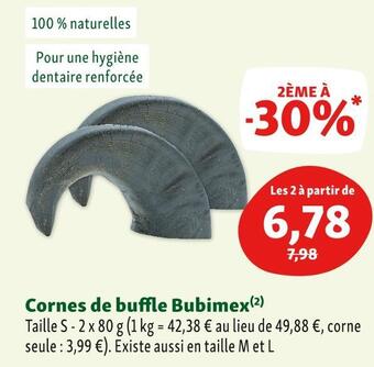 Maxi Zoo Bubimex cornes de buffle offre