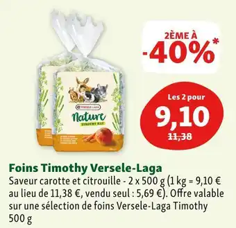 Maxi Zoo Versele-laga foins timothy offre