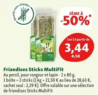 Maxi Zoo Multifit friandises sticks offre