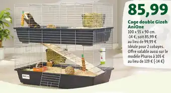 Maxi Zoo Anione cage double gizeh offre