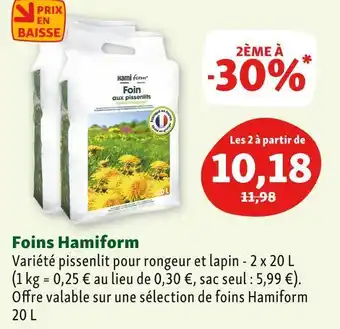 Maxi Zoo Hamiform foins offre