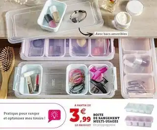 Super U Boite de rangement multi-usages offre