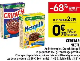 Supeco Nestlé céréales offre